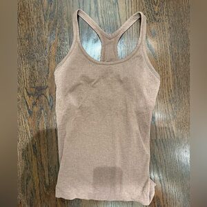 Lululemon tan tank top with built-in bra Size 4